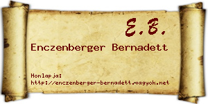 Enczenberger Bernadett névjegykártya