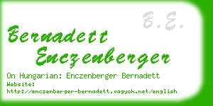 bernadett enczenberger business card